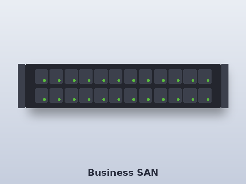 Illustration of rackmount business storage for Drobo iSCSI data recovery