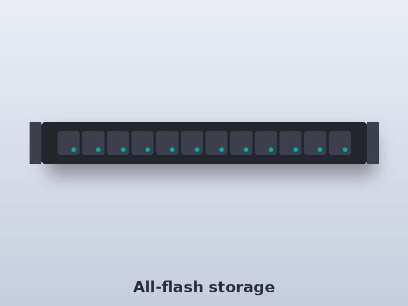 Illustration of all-flash rackmount storage for Synology FlashStation data recovery