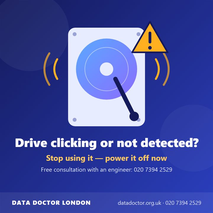 Drive clicking or not detected?